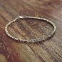 Green Amethyst Rondelle 3mm Faceted beads adjustable stacking bracelet | STK-3279