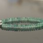Green Fluorite Rondelle 4mm Faceted beads adjustable stacking bracelet | STK-3309