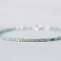 Green Jade Rondelle 2-2.5mm Faceted beads adjustable stacking bracelet | STK-3336