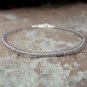 Grey Moonstone Rondelle 3mm Faceted beads adjustable stacking bracelet | STK-3460