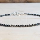 Hematite & Pyrite Round 2mm Faceted beads adjustable stacking bracelet | STK-3524