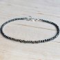 Hematite & Pyrite Round 2mm Faceted beads adjustable stacking bracelet | STK-3524
