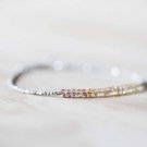 Imperial Topaz Rondelle 3mm Faceted beads adjustable stacking bracelet | STK-3645