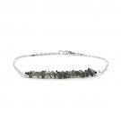 Labradorite Uncut Chips 3-5mm Rough beads adjustable stacking bracelet | STK-3833