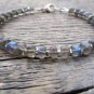 Labradorite Rondelle 3-4.5mm Smooth beads adjustable stacking bracelet | STK-3918