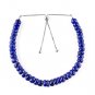 Lapis Lazuli Rondelle 4-5mm Faceted beads adjustable stacking bracelet | STK-4139