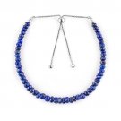 Lapis Lazuli Rondelle 3-4mm Faceted beads adjustable stacking bracelet | STK-4142