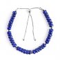 Lapis Lazuli Rondelle 4-5mm Faceted beads adjustable stacking bracelet | STK-4143