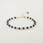 Lapis Lazuli Rondelle 3.5mm Faceted beads adjustable stacking bracelet | STK-4208
