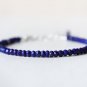 Lapis Lazuli Rondelle 3.5mm Faceted beads adjustable stacking bracelet | STK-4211