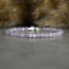 Lavender Amethyst Round 3mm Faceted beads adjustable stacking bracelet | STK-4430