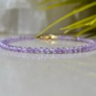 Lavender Amethyst Round 3mm Faceted beads adjustable stacking bracelet | STK-4431