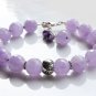 Lavender Amethyst Round 8mm Faceted beads adjustable stacking bracelet | STK-4436