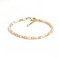 Mother Of Pearl Round 3.5mm Faceted beads adjustable stacking bracelet | STK-4669