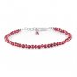 Mozambique Garnet Round 3mm Faceted beads adjustable stacking bracelet | STK-4675