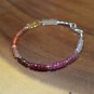 Multi Gemstone Rondelle 3mm Faceted beads adjustable stacking bracelet | STK-4768