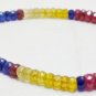 Multi Sapphire Rondelle 4mm Faceted beads adjustable stacking bracelet | STK-4835
