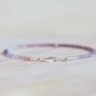 Multi Spinel Rondelle 2.5mm Faceted beads adjustable stacking bracelet | STK-4860