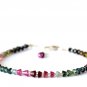 Multi Tourmaline Drop 2.5mm Faceted beads adjustable stacking bracelet | STK-4902
