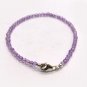 Pink Amethyst Round 3.5-4mm Faceted beads adjustable stacking bracelet | STK-5069