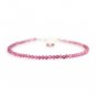 Pink Tourmaline Round 2.5mm Faceted beads adjustable stacking bracelet | STK-5144