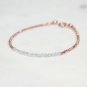 Rainbow Moonstone Round 4mm Faceted beads adjustable stacking bracelet | STK-5208