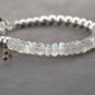 Rainbow Moonstone Round 4mm Faceted beads adjustable stacking bracelet | STK-5224