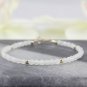Rainbow Moonstone Round 3mm Faceted beads adjustable stacking bracelet | STK-5248