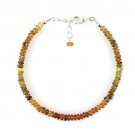 Tourmaline Rondelle 3-3.5mm Faceted beads adjustable stacking bracelet | STK-5540