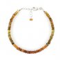 Tourmaline Rondelle 3-3.5mm Faceted beads adjustable stacking bracelet | STK-5540