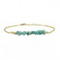 Amazonite Uncut Chips 2.5-4mm Smooth beads adjustable stacking bracelet | STK-0097