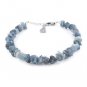 Aquamarine Nugget Tumble 5-6mm Rough beads adjustable stacking bracelet | STK-0739