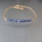 Blue Sapphire Rondelle 3-4mm Faceted beads adjustable stacking bracelet | STK-1669