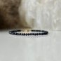 Dark Blue Sapphire Round 3mm Faceted beads adjustable stacking bracelet | STK-2372