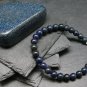 Ethiopian Blue Opal Round 6mm Smooth beads adjustable stacking bracelet | STK-2603
