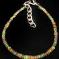 Ethiopian Opal Rondelle 2-4mm Smooth beads adjustable stacking bracelet | STK-2710