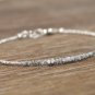 Gray Rough Diamond Fancy 2-3mm Rough beads adjustable stacking bracelet | STK-3266