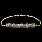 Labradorite Rondelle 4-4.5mm Faceted beads adjustable stacking bracelet | STK-3872
