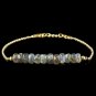 Labradorite Rondelle 4-4.5mm Faceted beads adjustable stacking bracelet | STK-3872