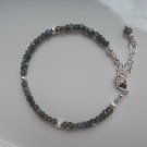 Labradorite Rondelle 3-3.5mm Faceted beads adjustable stacking bracelet | STK-3914