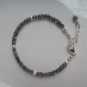 Labradorite Rondelle 3-3.5mm Faceted beads adjustable stacking bracelet | STK-3914