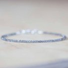 Labradorite Rondelle 2-2.5mm Faceted beads adjustable stacking bracelet | STK-3960