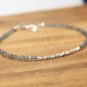 Labradorite Rondelle 2-2.5mm Faceted beads adjustable stacking bracelet | STK-4001