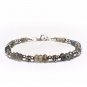 Labradorite Rondelle 3-4.5mm Faceted beads adjustable stacking bracelet | STK-4008