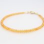 Mandarin Garnet Rondelle 3mm Faceted beads adjustable stacking bracelet | STK-4541