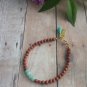 Amazonite & Sunstone Mix 4-6mm Smooth beads adjustable stacking bracelet | STK-0136