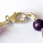 Amethyst & Citrine Round 6-8mm Smooth beads adjustable stacking bracelet | STK-0397