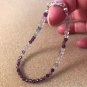 Amethyst & Fluorite Round 3mm Faceted beads adjustable stacking bracelet | STK-0406