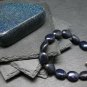 Black Matrix Opal Oval 10-14mm Smooth beads adjustable stacking bracelet | STK-1076