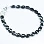 Black Spinel Pear 5X6.5-5X7mm Faceted beads adjustable stacking bracelet | STK-1256